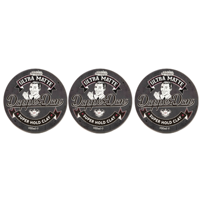 Dapper Dan Ultra Matte Super Hold Clay 100ml - 3 STUKS