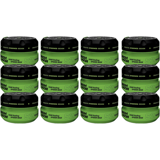 Nish Man S2 Spider Wax 150ml - 12 PIECES