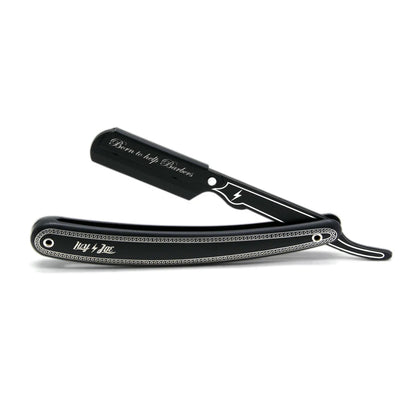 HEY JOE! Premium-Styling-Rasierer aus schwarzem Carbon + einschneidige Euromax-Klingen
