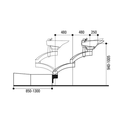 Jobst Contura Swing Plus Swing arm Wall model. (360°) without Connection for the wall