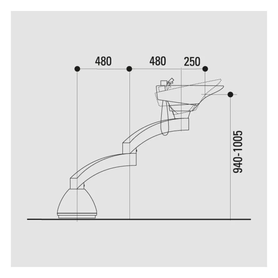 Jobst Contura Swing Plus Swing arm washbasin (360°)