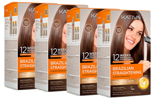 Kativa Braziliaanse gladmakende straight-system set - 4 stuks