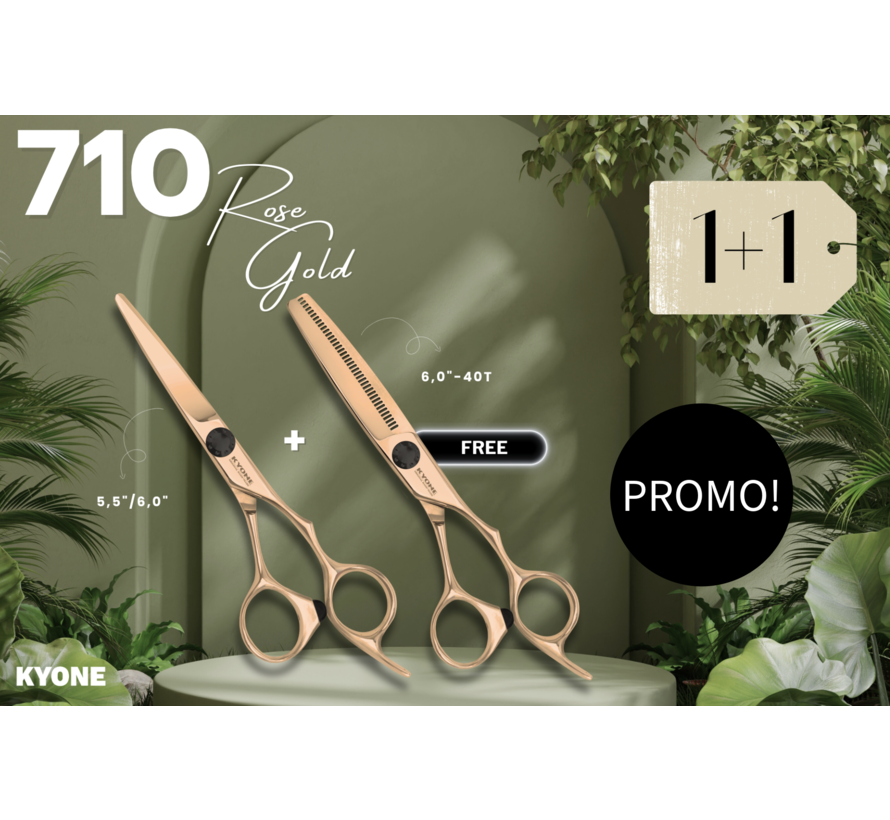 Promo! Kyone 710RG Cutting Scissors + Free 710 RGT Thinning scissors