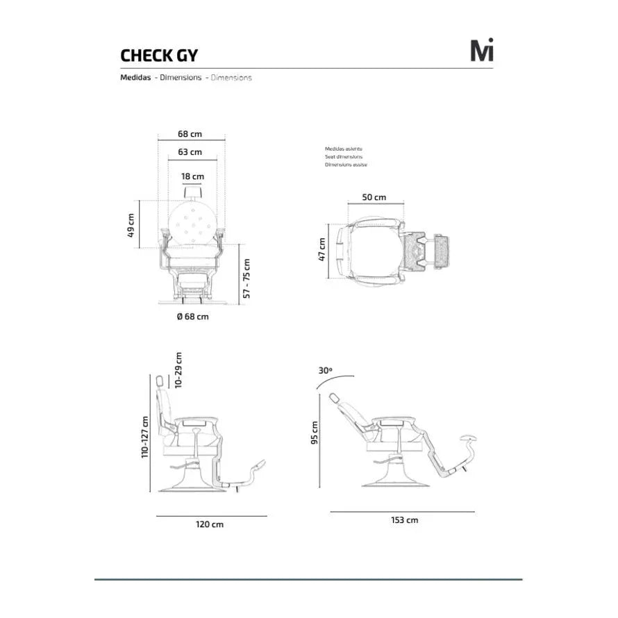 Mirplay Barberchair CHECK GY