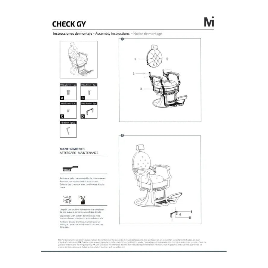 Mirplay Barberchair CHECK GY