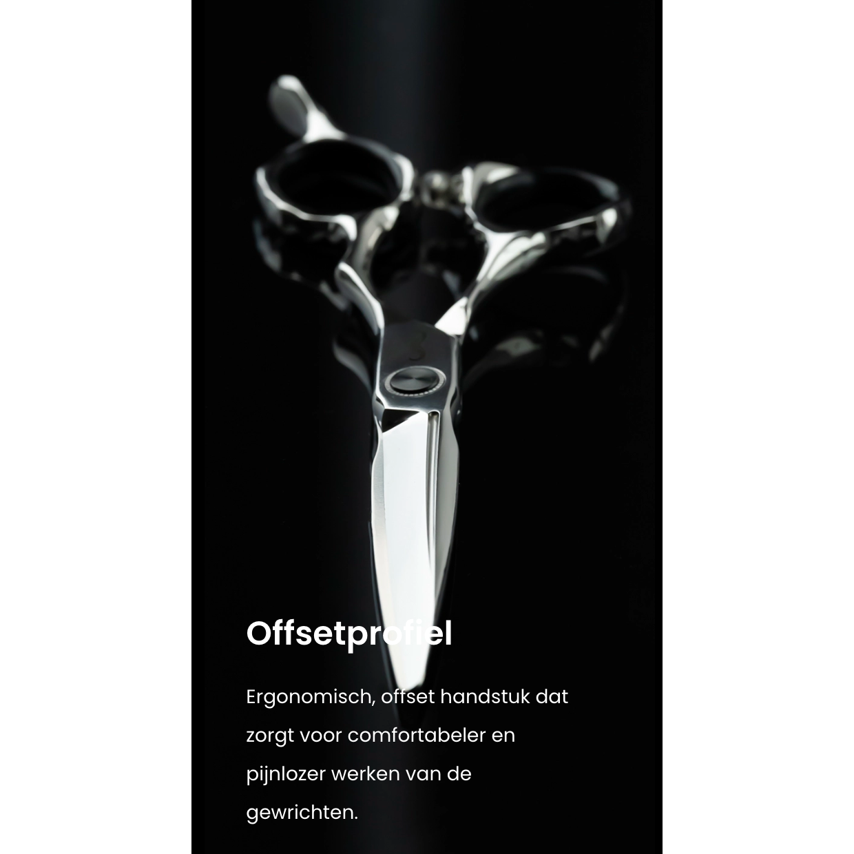 Mr Mustache Hairdressing Scissors Engraved Black 6.0"