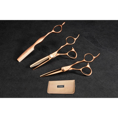 E-Kwip Kirei Matt-Rose Friseurscheren-Set