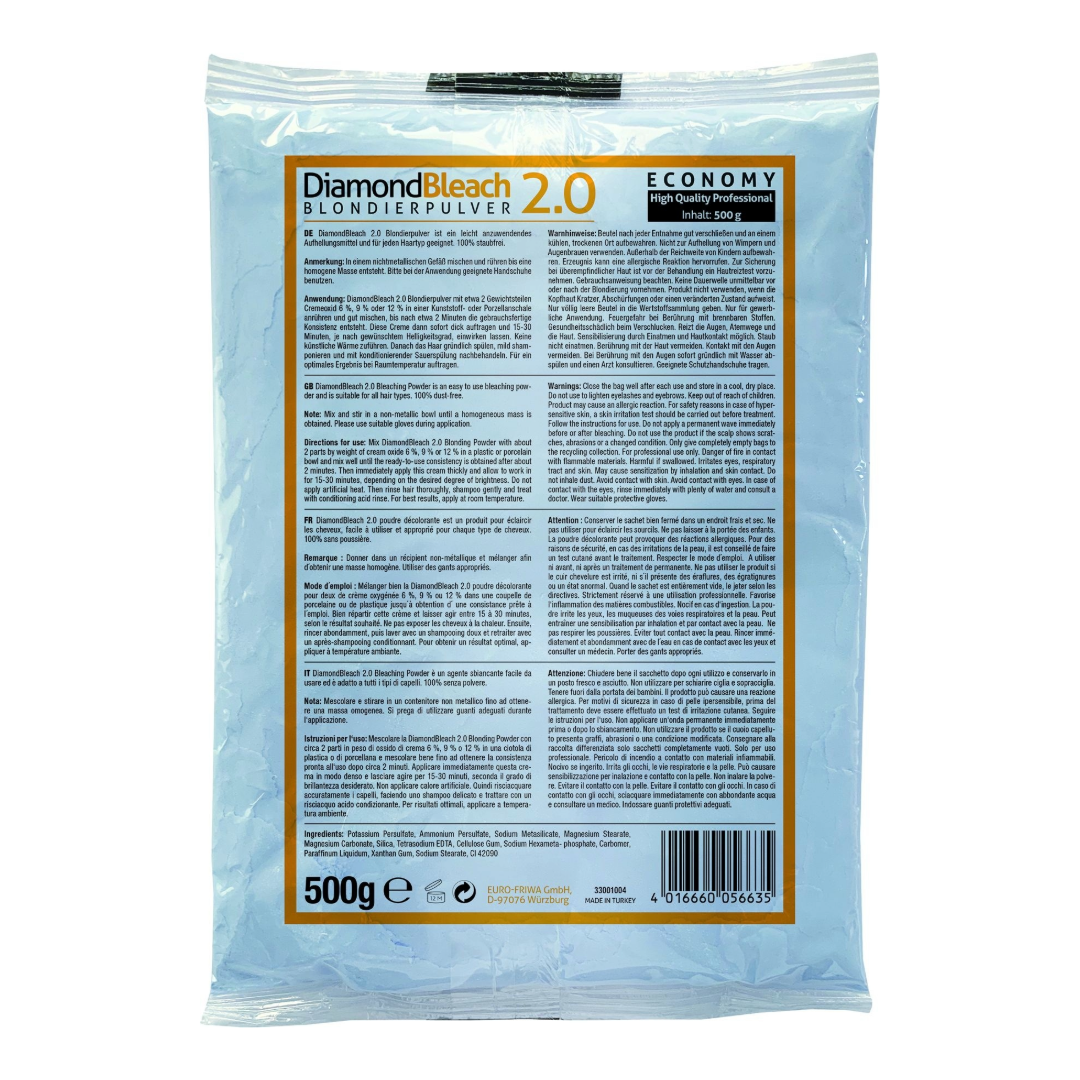 Dusy Diamond Bleach Lightening Powder Refill Blue 500g - 5 Pieces
