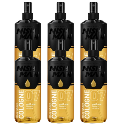 Nish Man After Shave Cologne Gold One 400ml - 6 Pack