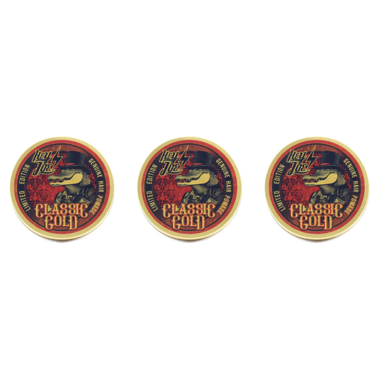 HEY JOE! Classic Gold Hair Pomade 100ml - 3 Pack