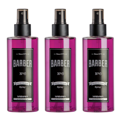 MARMARA BARBER Cologne NO6. Pink 250ml Spray Bottle - 3 Pack