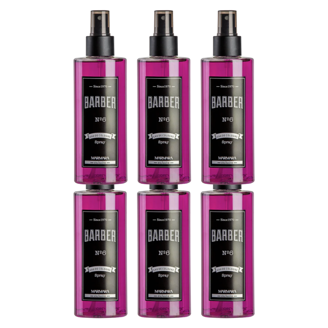 MARMARA BARBER Cologne NO6. Roze 250ml Sprayfles - 6 Stuks