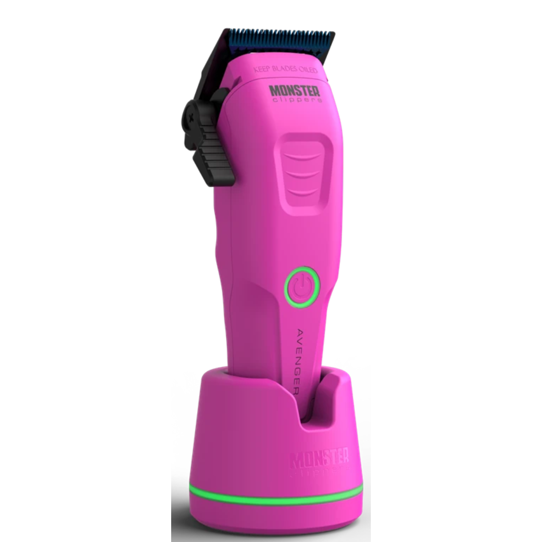 Monster Clippers Avenger Haarschneidemaschine + Avenger Trimmer Set – Rosa