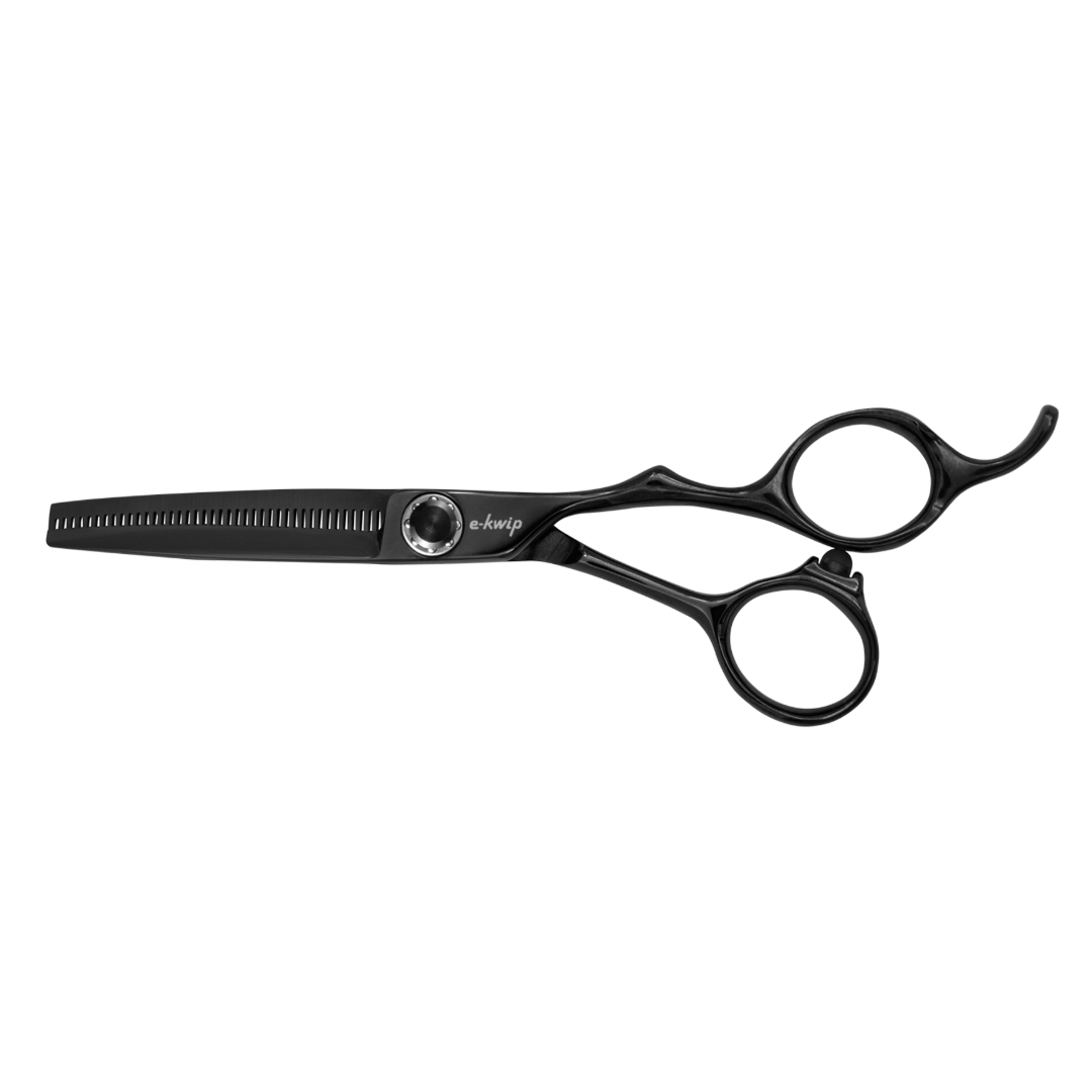 E-Kwip Kuro Hairdressing Scissors Set Black + Free E-Kwip Razor
