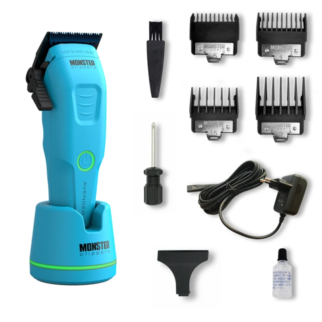 Monster Clippers Avenger Haarschneidemaschine + Avenger Trimmer Set – Blau 