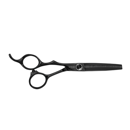 E-Kwip Kuro Friseurscheren-Set, Schwarz Linkshänder + Gratis E-Kwip Rasiermesser