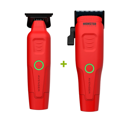 Monster Clippers Avenger tondeuse + Avenger trimmer-set Rood