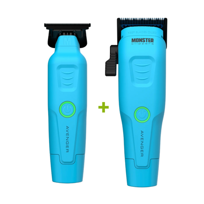 Monster Clippers Avenger Haarschneidemaschine + Avenger Trimmer Set – Blau 