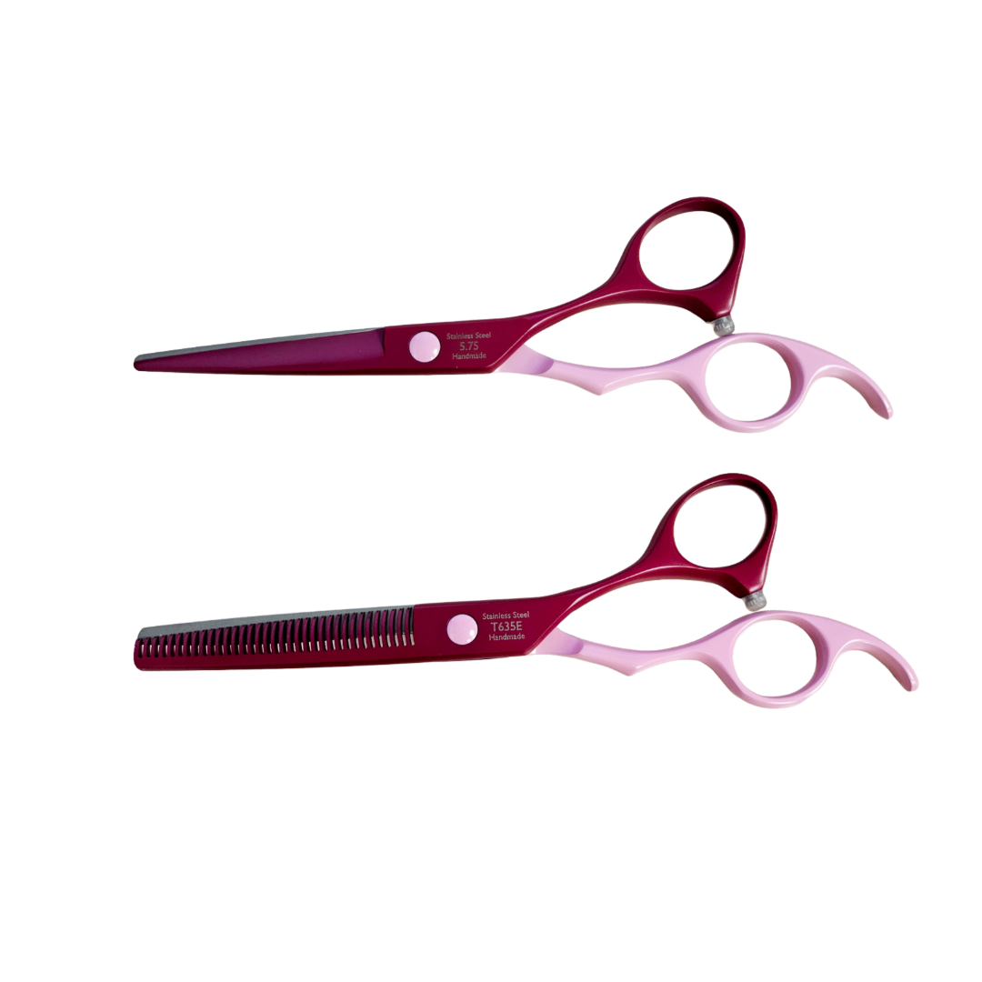 Olivia Garden SilkCut Think Pink scissors set 5.75 + 6.35