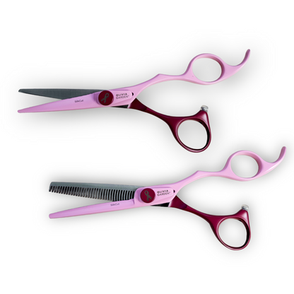 Olivia Garden SilkCut Think Pink scissors set 5.75 + 6.35
