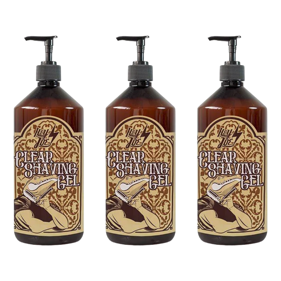 HEY JOE! Transparante Scheergel 250ml - 3 Pack