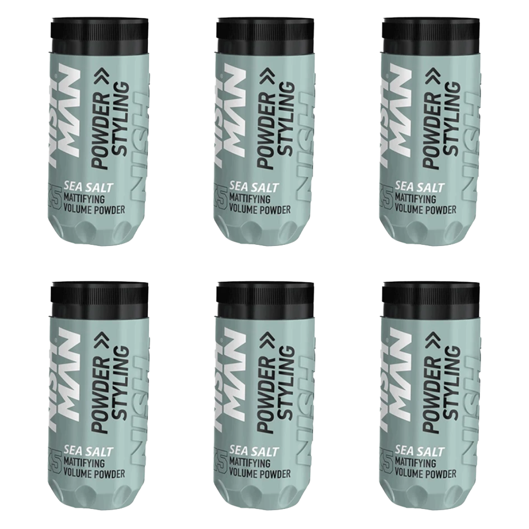 Nish Man X5 Sea Salt Styling Powder 20 Gr. - 6 Pack