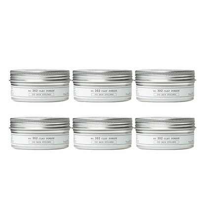DEPOT Nr. 302 Clay Pomade 75 ml - 6er Pack
