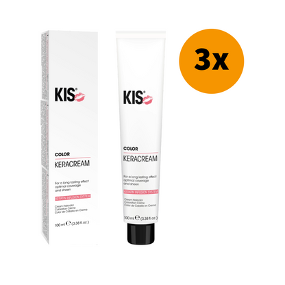 KIS Keracream Haircolor 100ml - 3 Pack