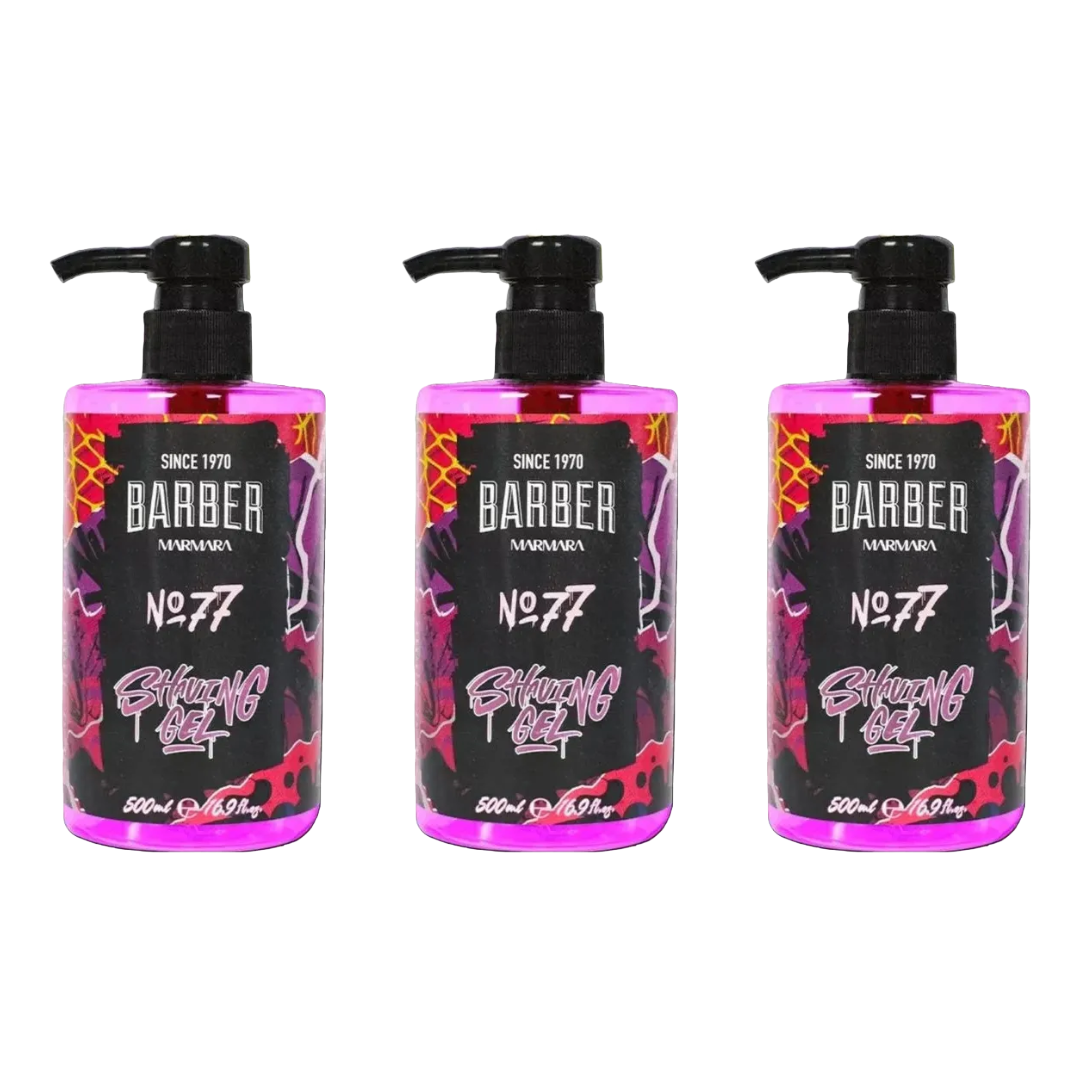 MARMARA BARBER Scheergel nr. 77 - 500ml - 3 Pack