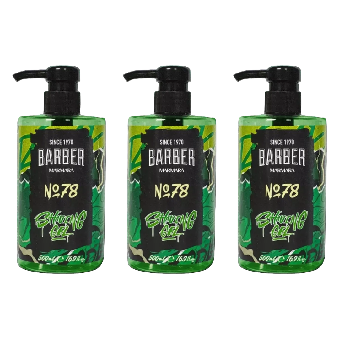 MARMARA BARBER Shaving Gel No. 78 - 500ml - 3 Pack