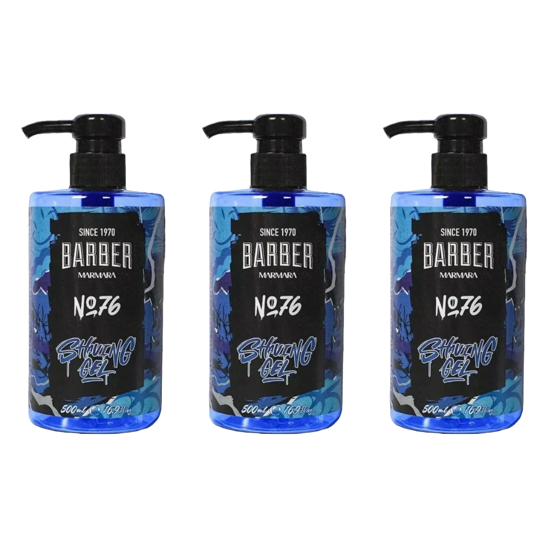 MARMARA BARBER Shaving Gel No. 76 - 500ml - 3 Pack