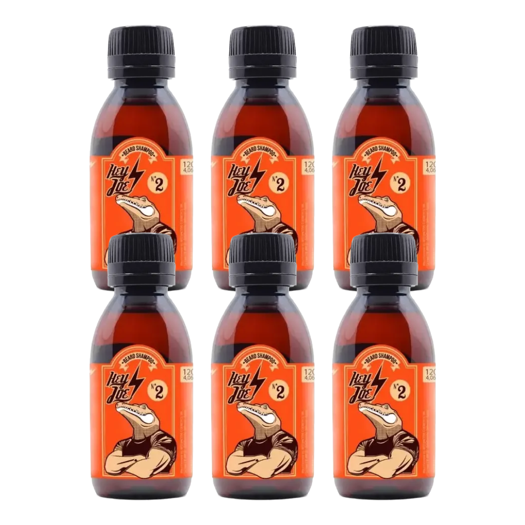 HEY JOE! Baardshampoo nr. 2 Rode Mandarijn 120ml -  6 Pack