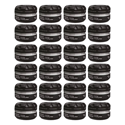 Nish Man Styling Wax Dark Black - 24 Stuks