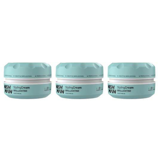 Nish Man Hair Styling Cream Brilliantine 150ml - 3 Pieces