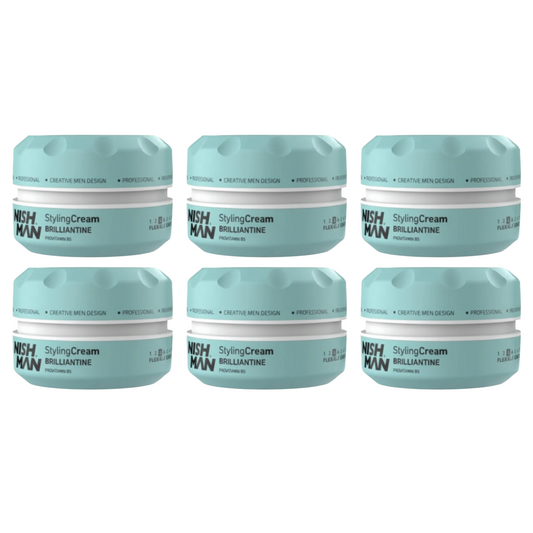 Nish Man Hair Styling Cream Brilliantine 150ml - 6 Pieces