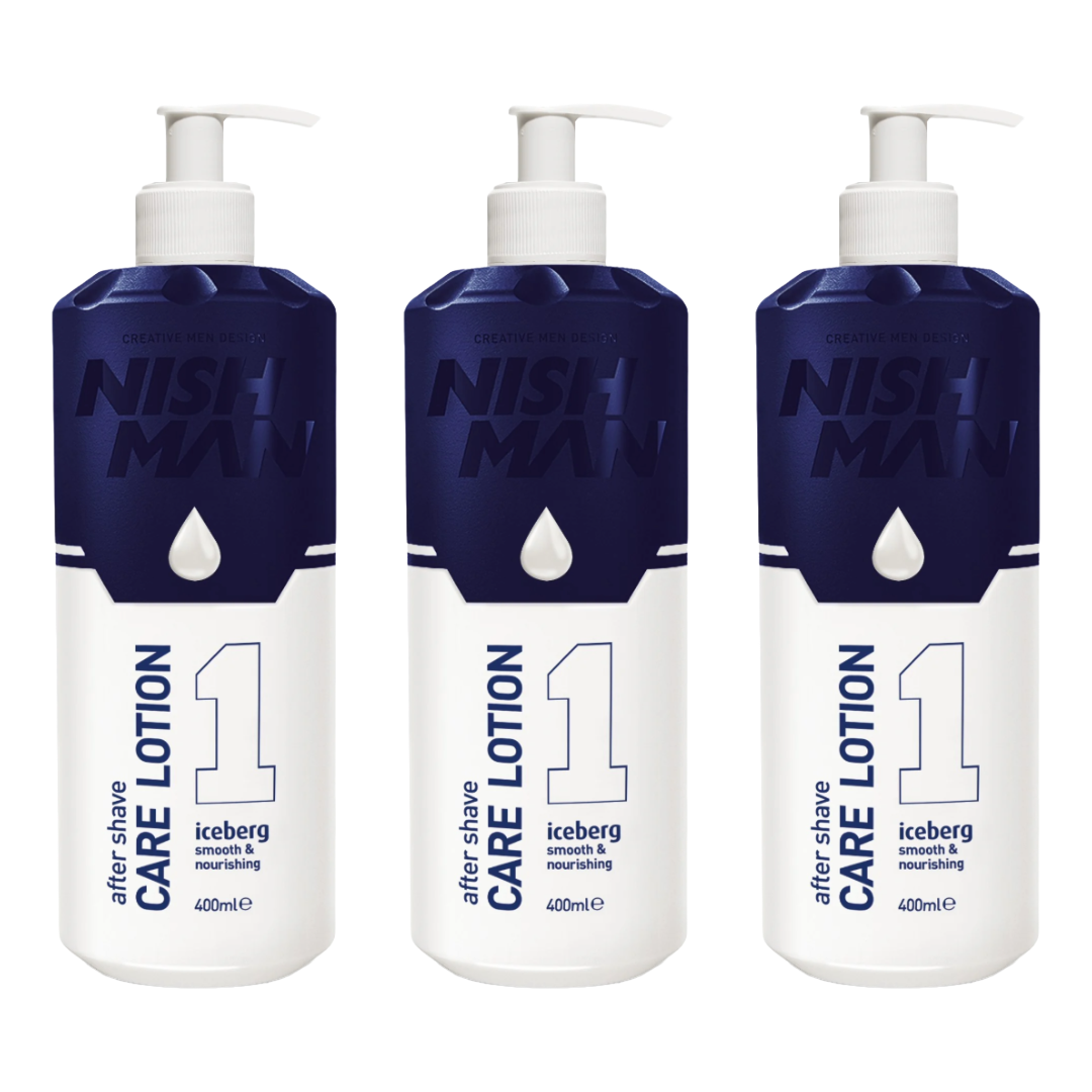 Nish Man After Shave Pflegelotion Iceberg 400ml - 3 Stücks