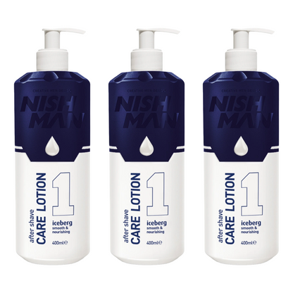 Nish Man After Shave Pflegelotion Iceberg 400ml - 3 Stücks