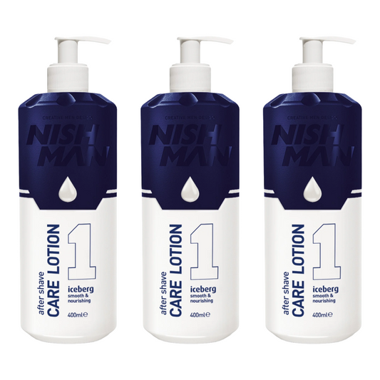 Nish Man Aftershave Verzorgingslotion Iceberg 400ml - 3 Stuks