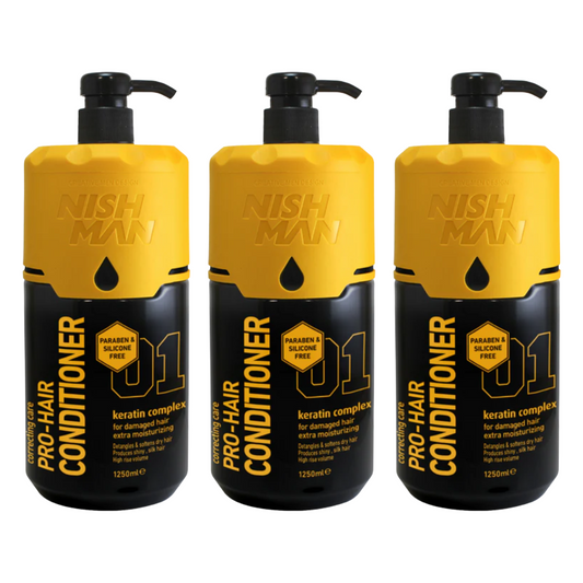 Nishman Conditioner Silikon- & Parabenfrei 1250 ml - 3 Stücks