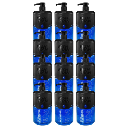 Nish Man Shaving Gel 2 Energizing 1000ml - 12 Pieces