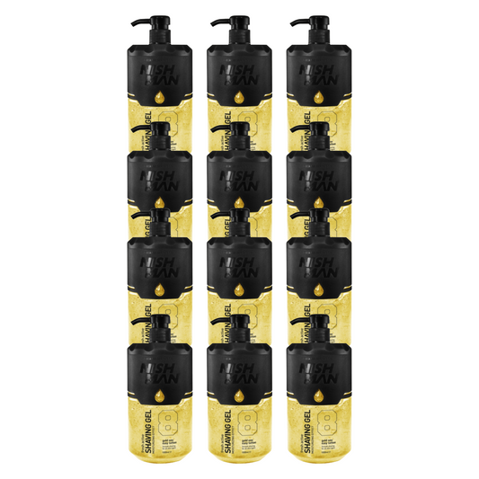 Nish Man Scheergel 8 Gold One 1000ml - 12 Stuks