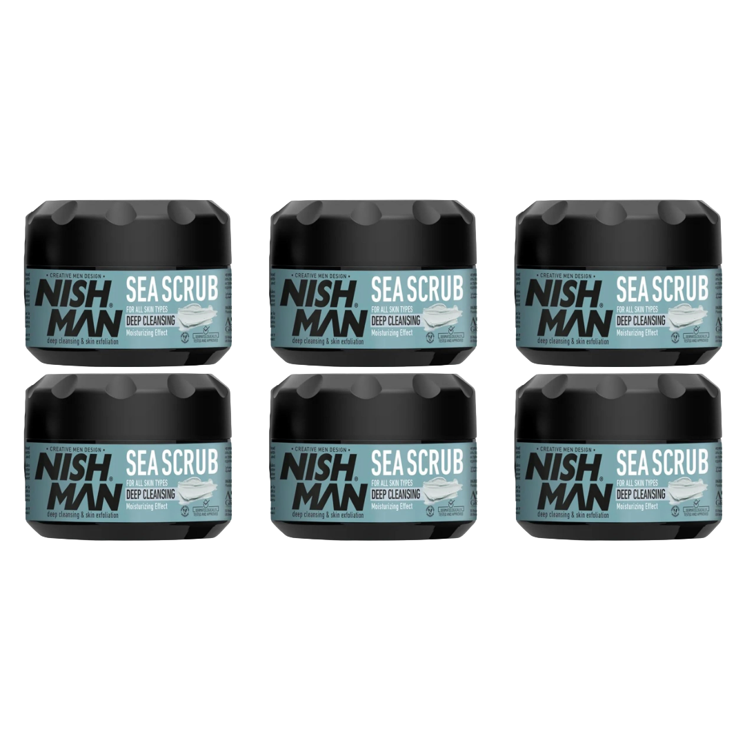 Nish Man Facial Sea Scrub 300ml - 6 Pieces