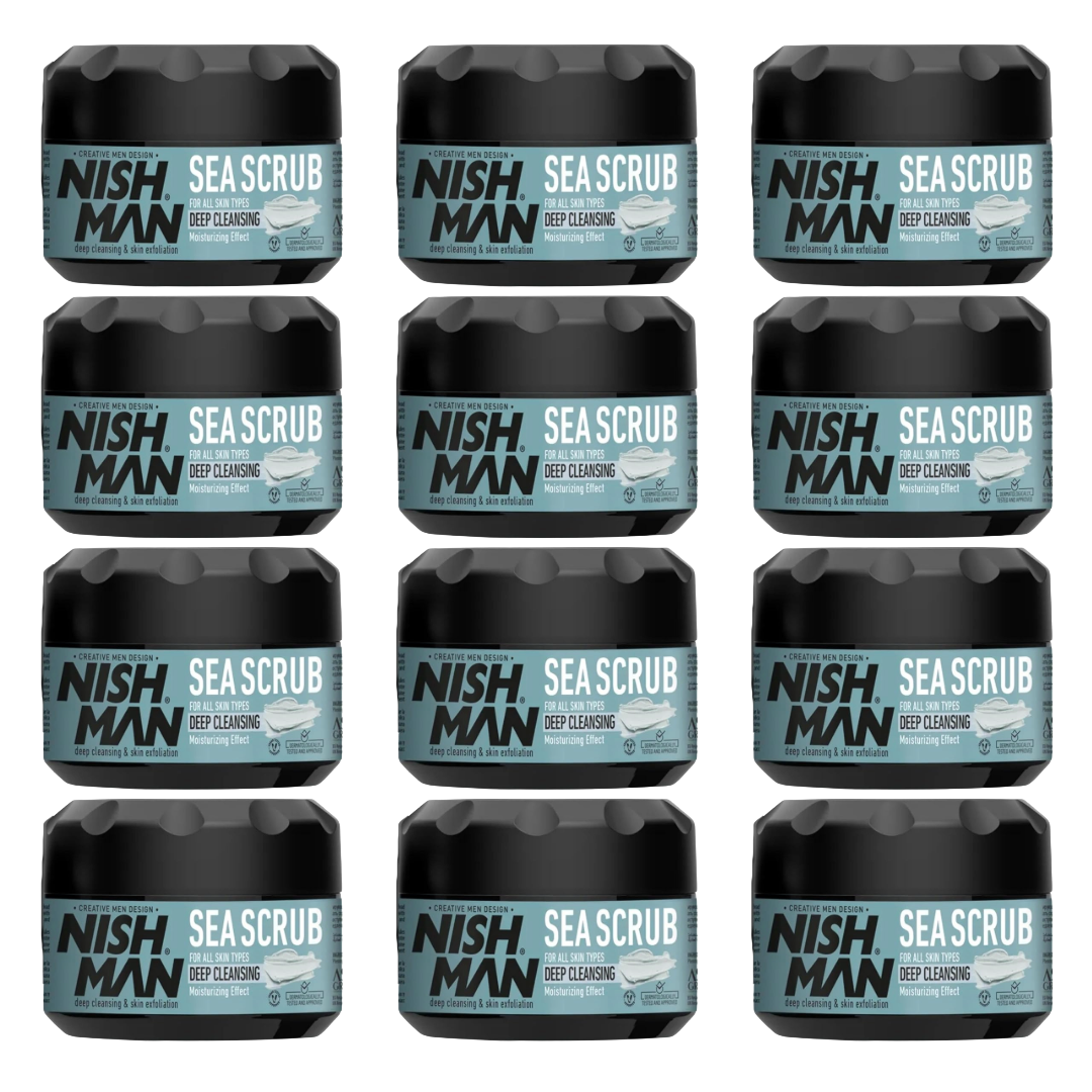 Nish Man Gesichts-Meerespeeling 300 ml - 12 Stück