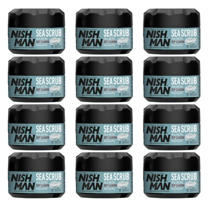 Nish Man Gesichts-Meerespeeling 300 ml - 12 Stück