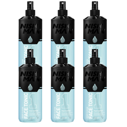 Nish Man Diepe Reinigende Gezichtstonic 200ml - 6 Stuks