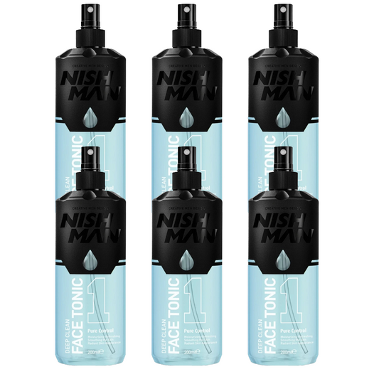 Nish Man Deep Clean Face Tonic 200ml - 6 Pieces
