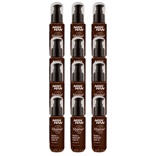 Nish Man Beard and Moustache Care Oil 75ml - 12 Pieces