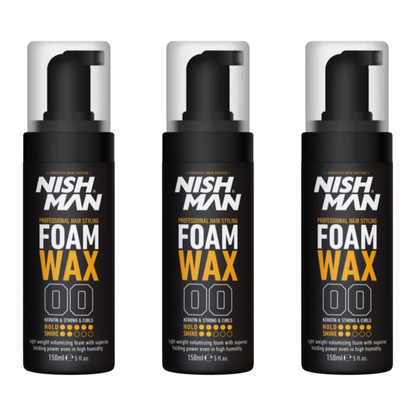 Nish Man Schaumwachs 150 ml - 3 Stück