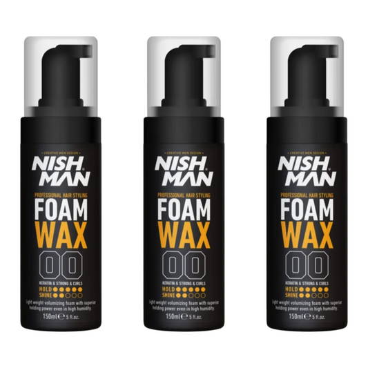 Nish Man Foam Wax 150ml - 3 Pieces