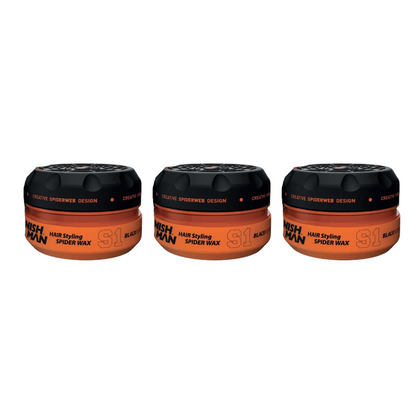 Nish Man Spider Hairwax S1 Black Widow 150ml - 3 Pieces